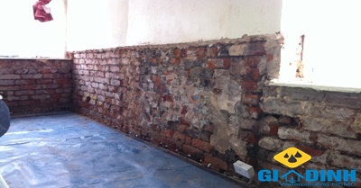 Xử lý tường bì ẩm mốc