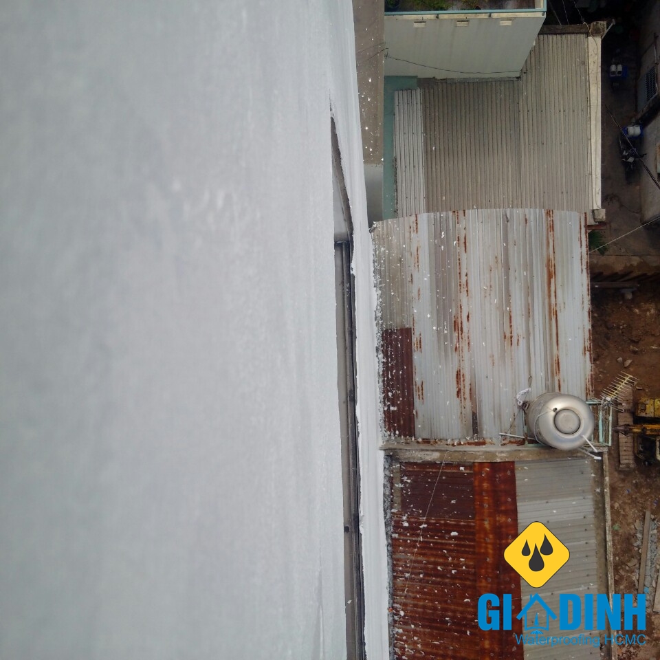 Bề mặt tường được xử lý chống thấm